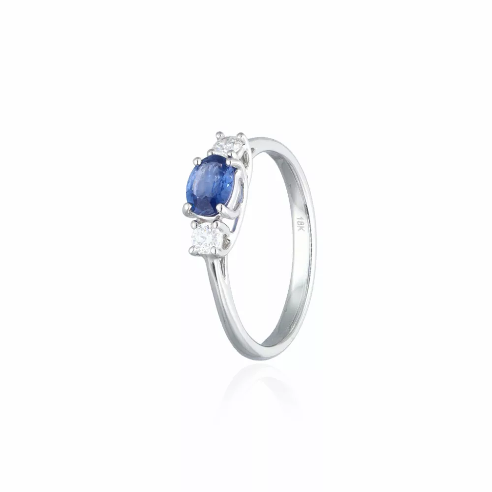 White Gold  Sapphire Ring