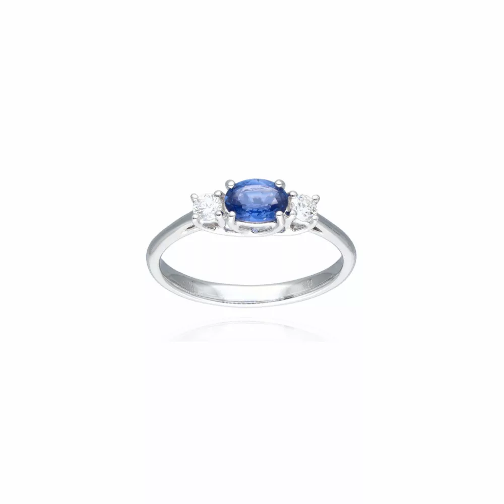 White Gold  Sapphire Ring