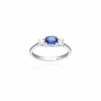 White Gold  Sapphire Ring
