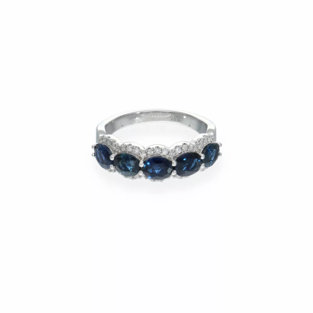 White Gold  Sapphire Ring
