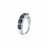 White Gold  Sapphire Ring