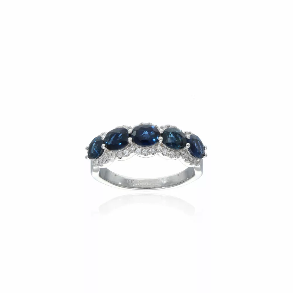 White Gold  Sapphire Ring