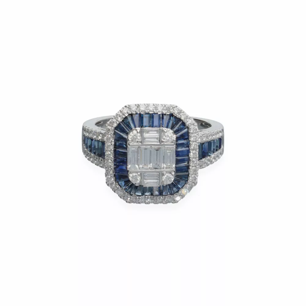 White Gold  Sapphire Ring