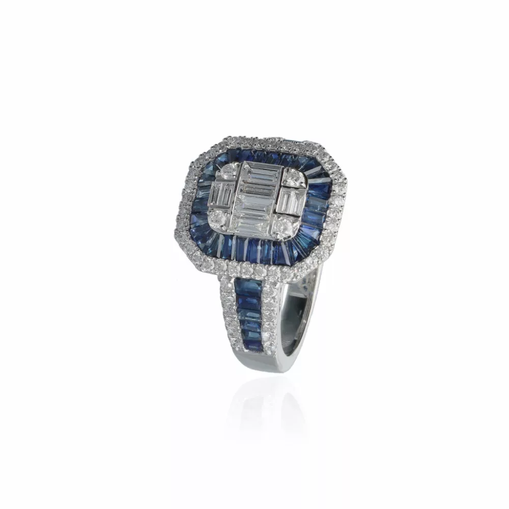 White Gold  Sapphire Ring