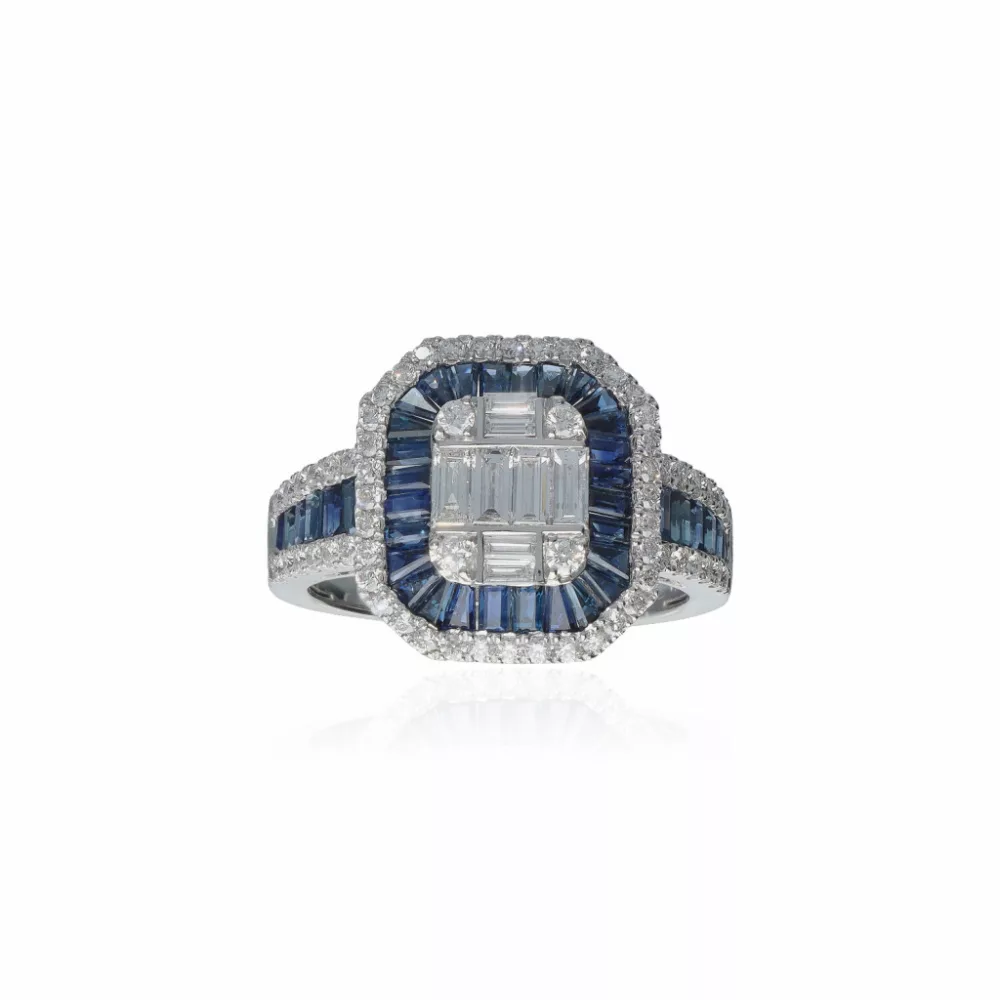 White Gold  Sapphire Ring