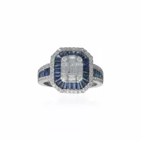White Gold  Sapphire Ring