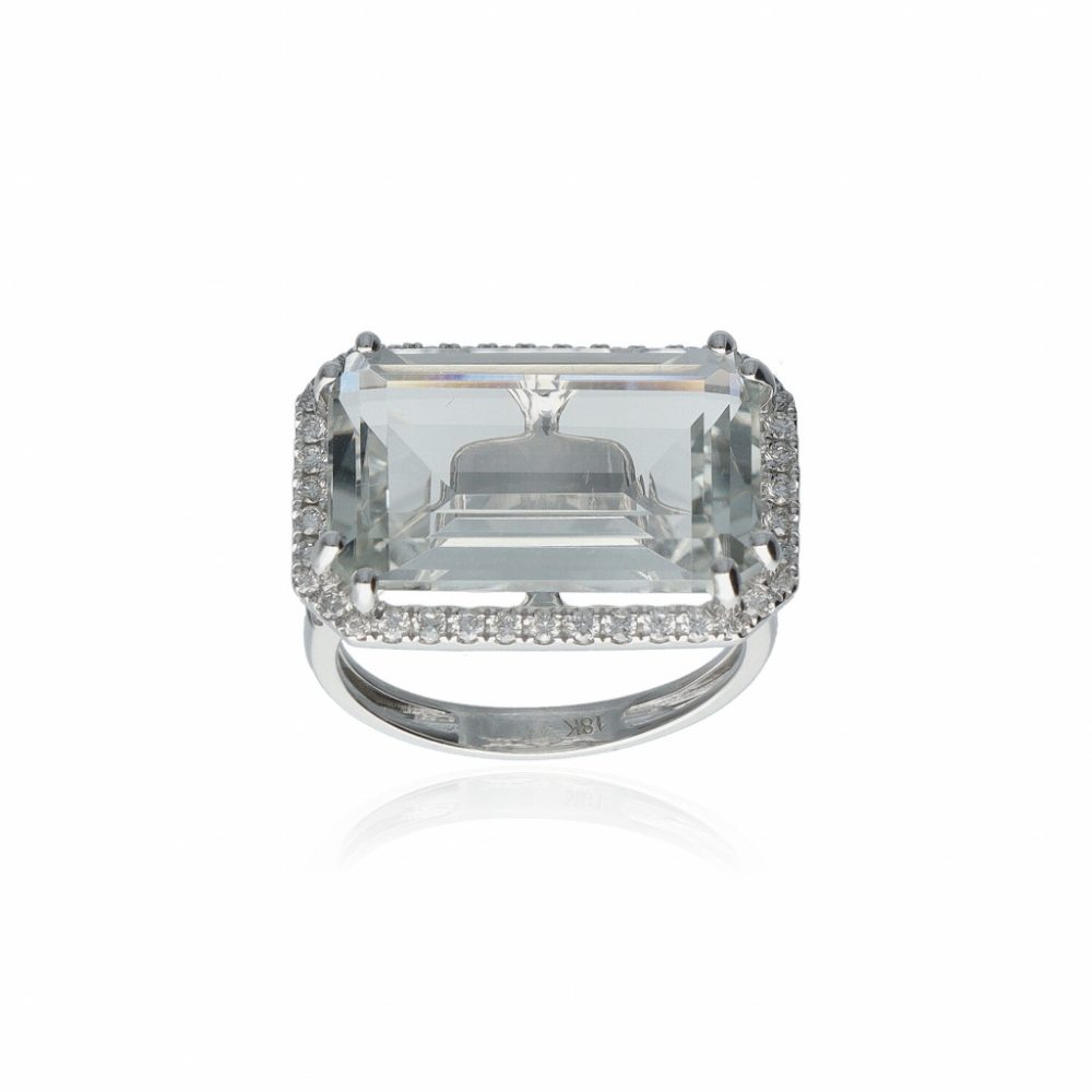 Fehérarany Ametiszt Gyűrű