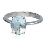 Fehérarany Akvamarin Gyűrű