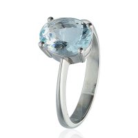 Fehérarany Akvamarin Gyűrű