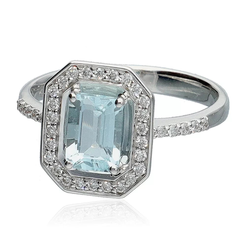 Whitegold Aquamarine Ring
