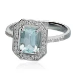Whitegold Aquamarine Ring