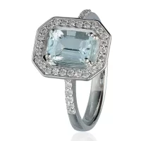 Whitegold Aquamarine Ring