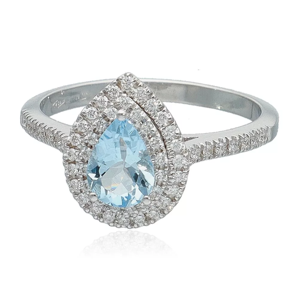 Whitegold Aquamarine Ring