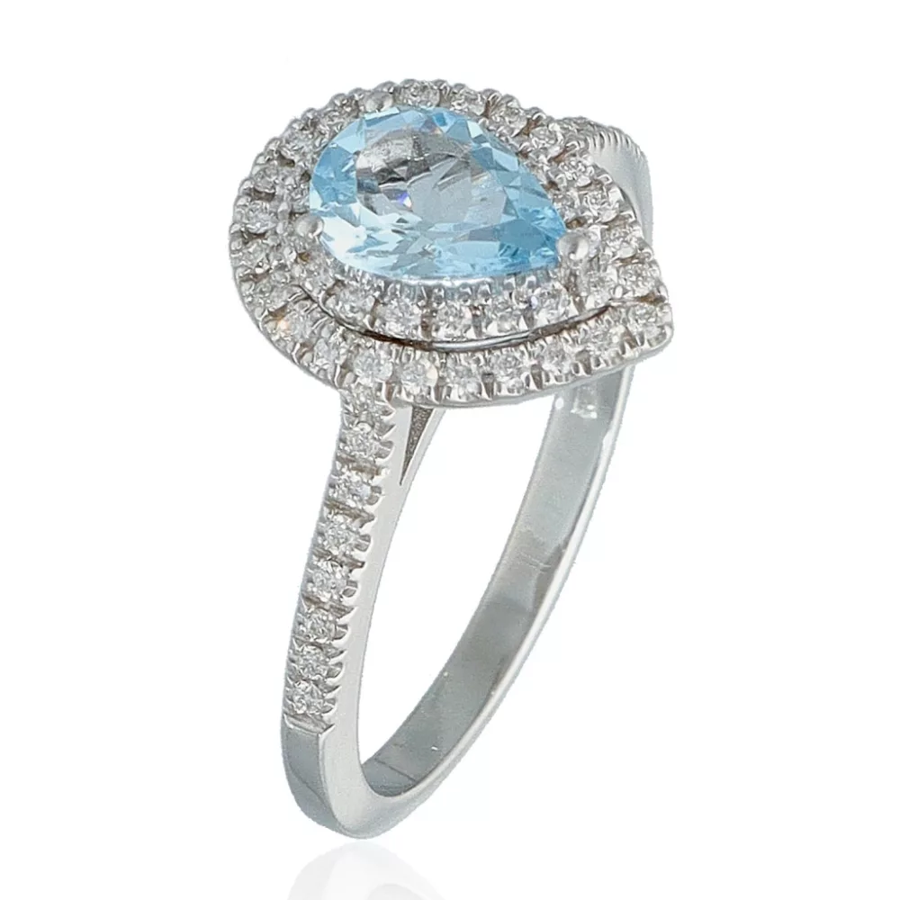 Whitegold Aquamarine Ring