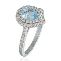 Whitegold Aquamarine Ring