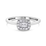 Fehérarany Gyémánt Eljegyzési Gyűrű