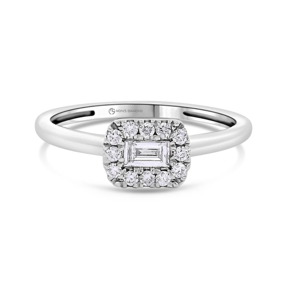 Fehérarany Gyémánt Eljegyzési Gyűrű