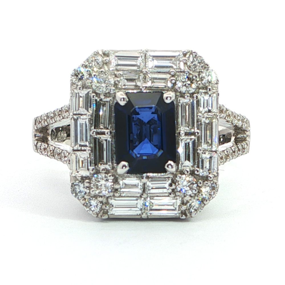 Fehérarany Zafír Gyűrű