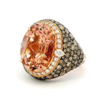 Rozéarany Morganit Gyűrű