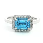 White Gold Topaz Ring