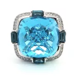 White Gold Topaz Ring