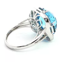 White Gold Topaz Ring