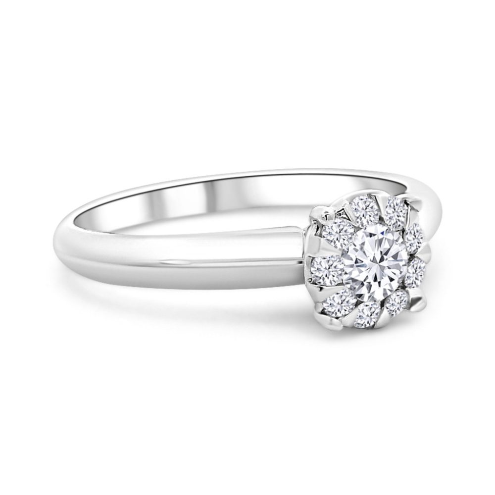 Fehérarany Gyémánt Eljegyzési Gyűrű