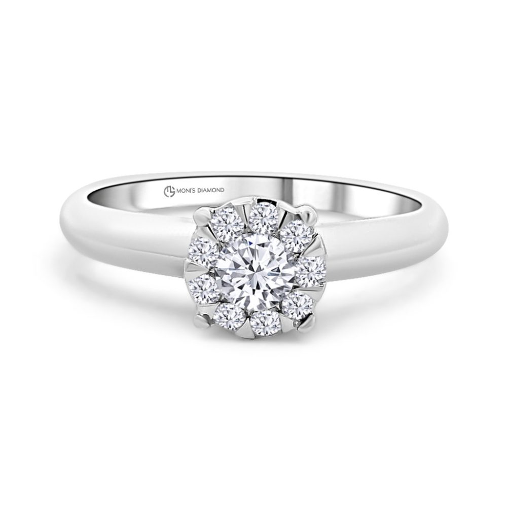 Fehérarany Gyémánt Eljegyzési Gyűrű