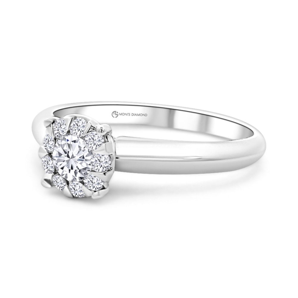 Fehérarany Gyémánt Eljegyzési Gyűrű