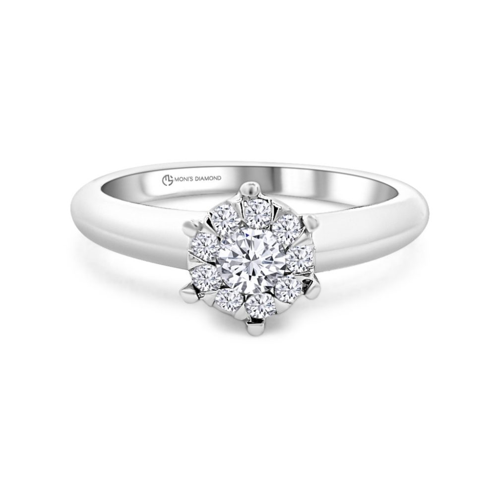 Fehérarany Gyémánt Eljegyzési Gyűrű