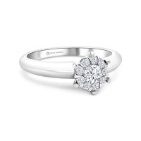 Fehérarany Gyémánt Eljegyzési Gyűrű