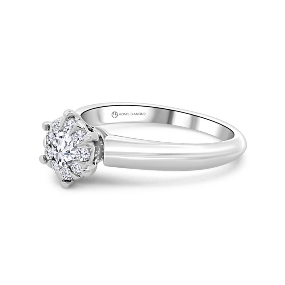 Fehérarany Gyémánt Eljegyzési Gyűrű