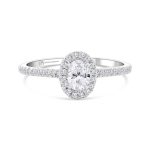 Fehérarany Gyémánt Eljegyzési Gyűrű