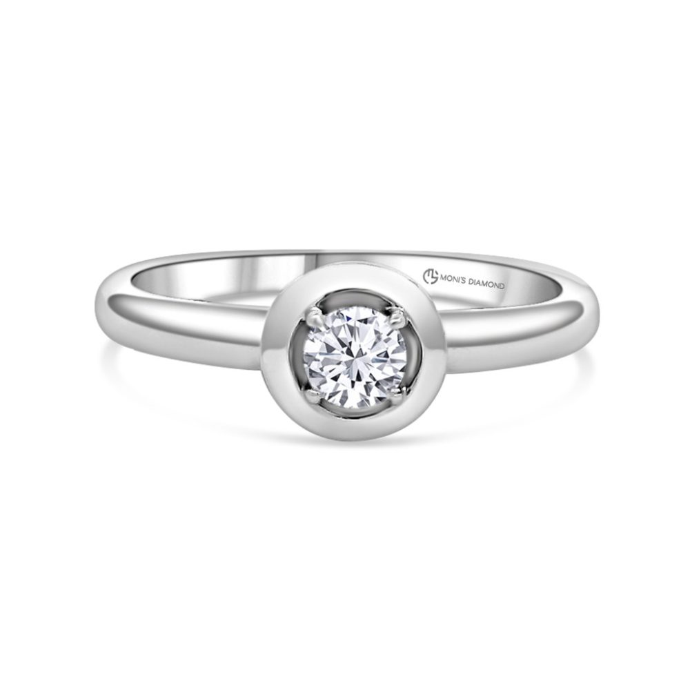 Fehérarany Gyémánt Eljegyzési Gyűrű