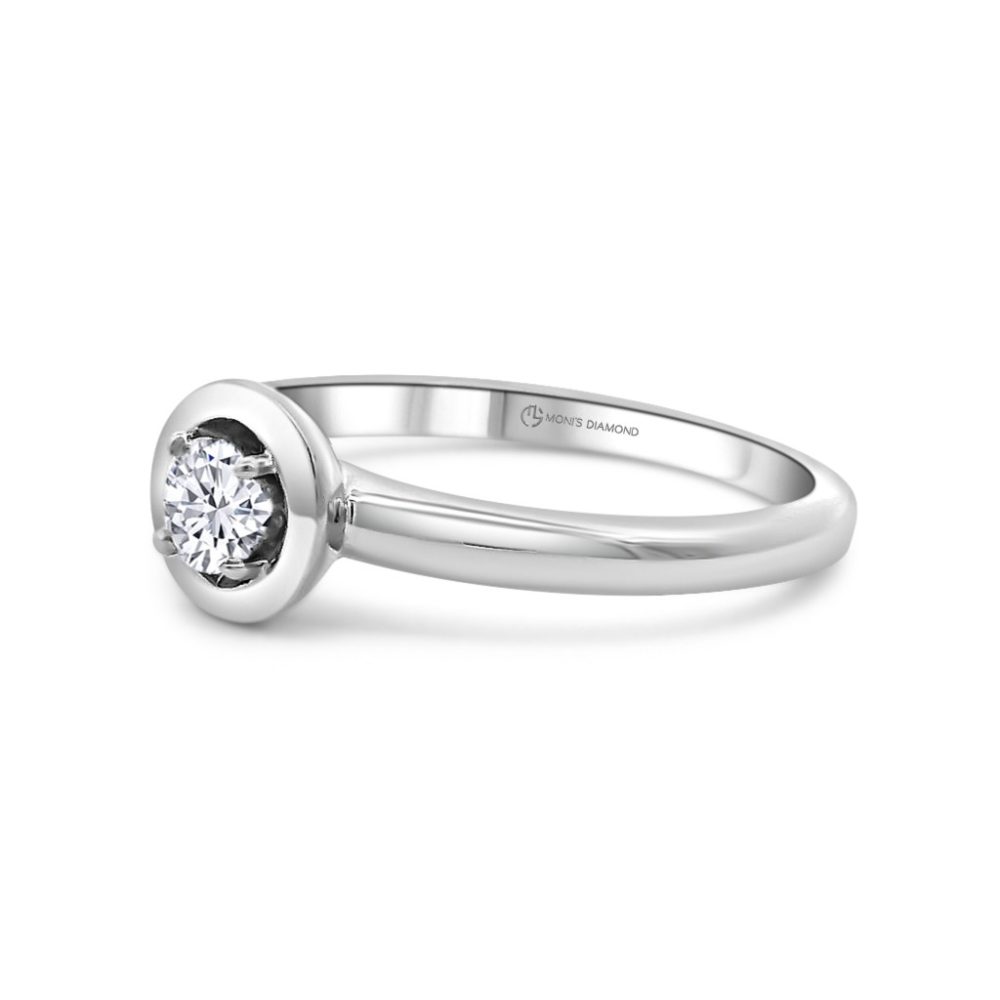 Fehérarany Gyémánt Eljegyzési Gyűrű