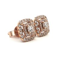 Rozéarany Gyémánt Fülbevaló