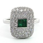 Fehérarany Smaragd Gyűrű