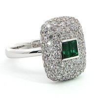 Fehérarany Smaragd Gyűrű