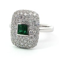 Fehérarany Smaragd Gyűrű