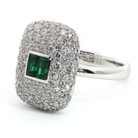 Fehérarany Smaragd Gyűrű