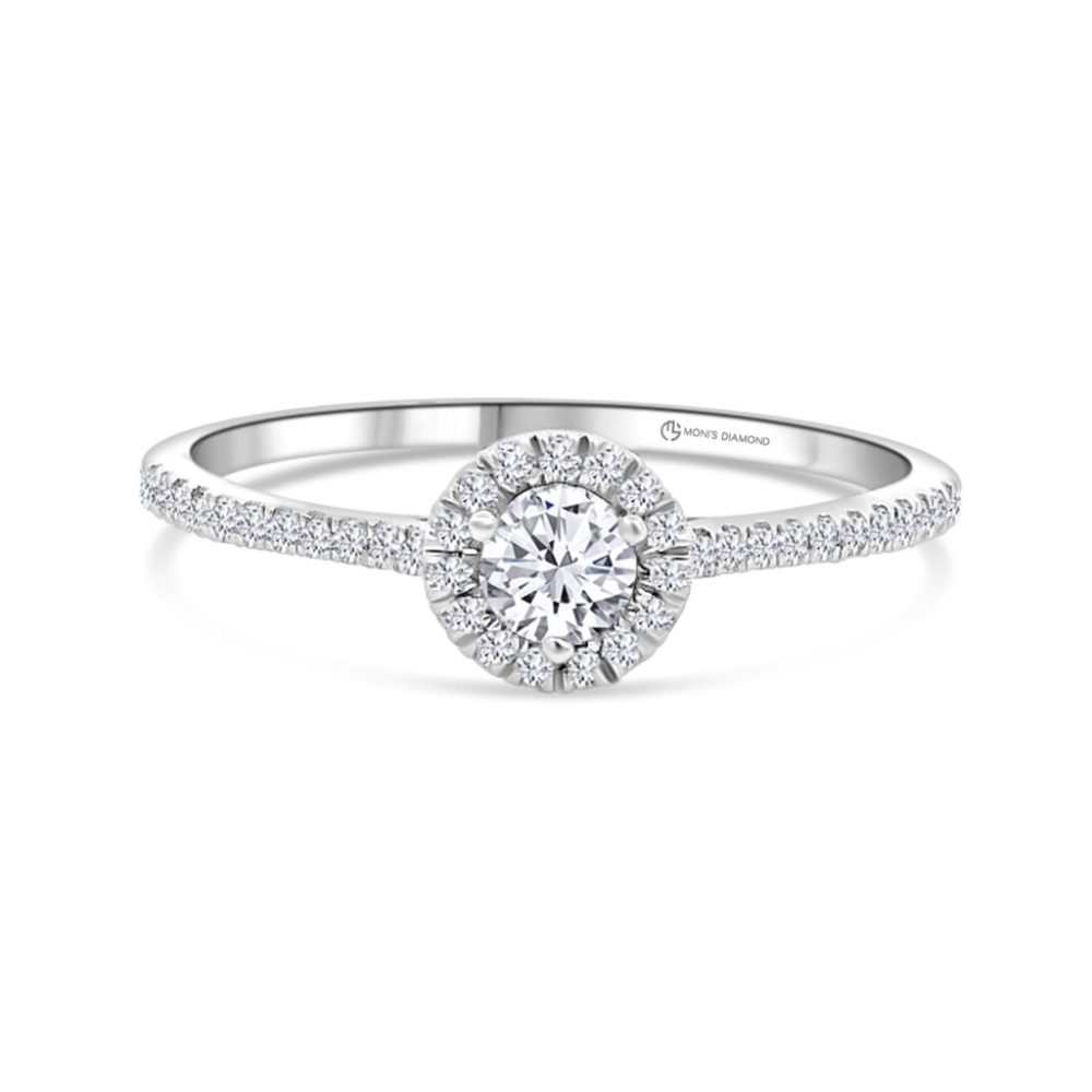 Fehérarany Gyémánt Eljegyzési Gyűrű