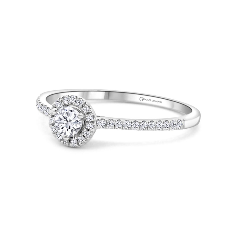 Fehérarany Gyémánt Eljegyzési Gyűrű