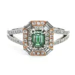 White Gold Peridot Ring