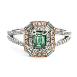 White Gold Peridot Ring