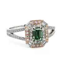 White Gold Peridot Ring