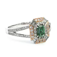 White Gold Peridot Ring