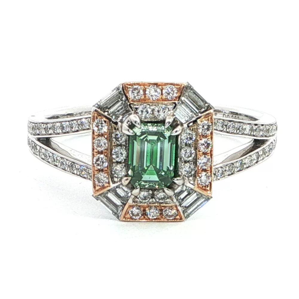White Gold Peridot Ring