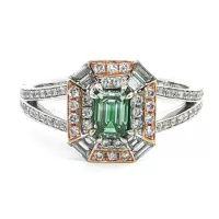 White Gold Peridot Ring