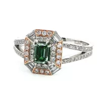 White Gold Peridot Ring