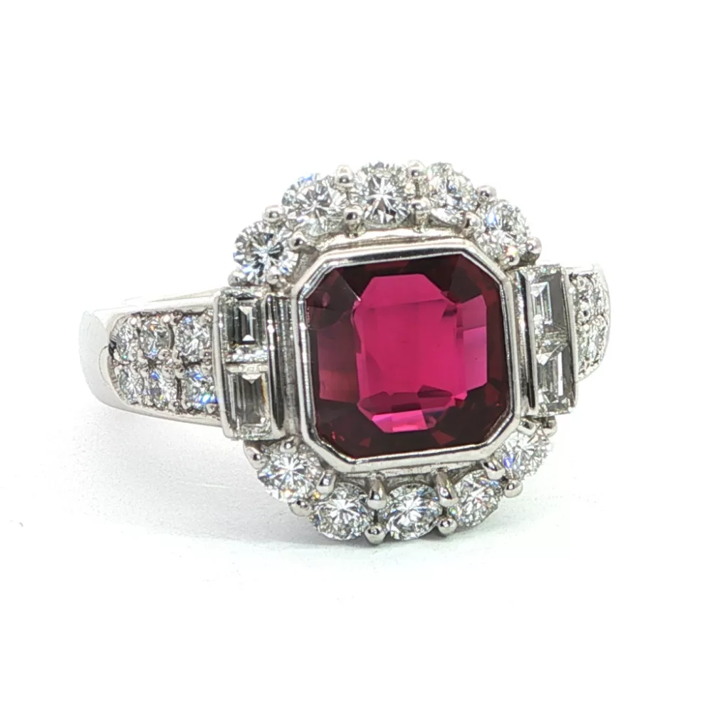 Platinum Ruby Ring